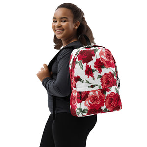Red Rose (White Background) Backpack