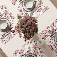 Load image into Gallery viewer, Light Pink Rose Placemat Set