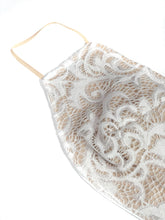 Load image into Gallery viewer, White & Nude Lace Face Mask