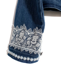 Load image into Gallery viewer, Bridal Lace Jean Jacket