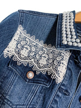 Load image into Gallery viewer, Bridal Lace Jean Jacket