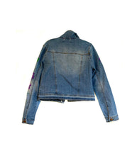 Load image into Gallery viewer, Hand Painted Floral Jean Jacket