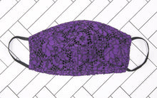 Load image into Gallery viewer, Lace Violet Face Mask