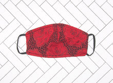 Load image into Gallery viewer, Lace Rose Face Mask