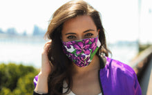 Load image into Gallery viewer, White Violet Face Mask