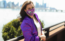 Load image into Gallery viewer, White Violet Face Mask
