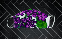 Load image into Gallery viewer, White Violet Face Mask