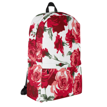 Load image into Gallery viewer, Red Rose (White Background) Backpack