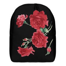 Load image into Gallery viewer, Red Rose (Black Background) Backpack