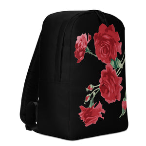 Red Rose (Black Background) Backpack