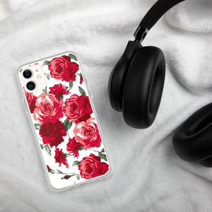 Red Rose (White Background) iPhone Case