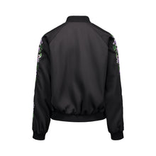 Load image into Gallery viewer, White Violet Bomber Jacket