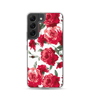 Red Rose (White Background) Samsung Case
