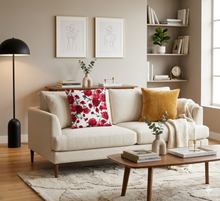 Load image into Gallery viewer, Red Rose Throw Pillow