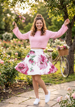 Load image into Gallery viewer, Pink Floral Skirt