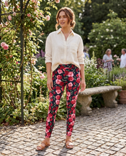 Load image into Gallery viewer, Red Rose Printed Leggings