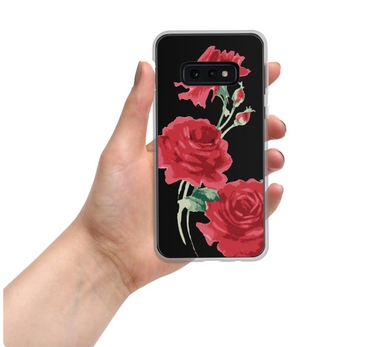 Red Rose (Black Background) Samsung® Phone Case
