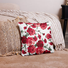 Load image into Gallery viewer, Red Rose Throw Pillow