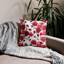 Load image into Gallery viewer, Red Rose Throw Pillow
