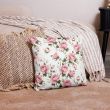 Load image into Gallery viewer, Pink Rose Throw Pillow