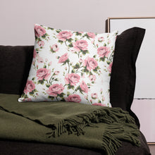 Load image into Gallery viewer, Pink Rose Throw Pillow