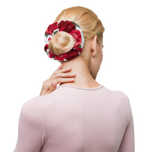 Load image into Gallery viewer, Red Rose Floral Scrunchie