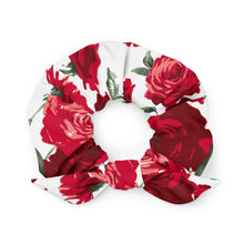 Load image into Gallery viewer, Red Rose Floral Scrunchie