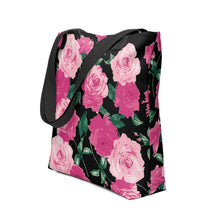 Load image into Gallery viewer, Pink Rose All Over Tote Bag