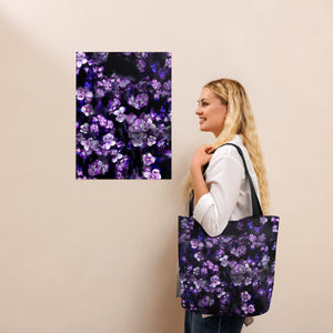 Smoky Violet All Over Tote Bag