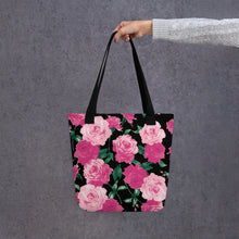 Load image into Gallery viewer, Pink Rose All Over Tote Bag