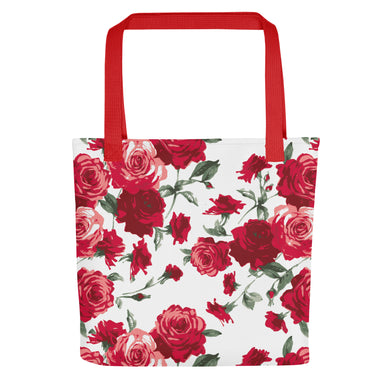 Red Rose All Over Tote Bag