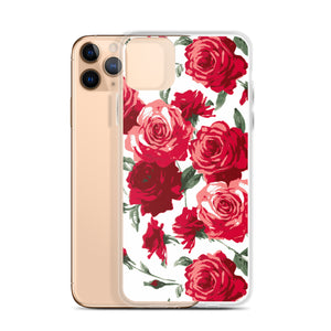 Red Rose (White Background) IPhone Case