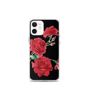 Red Rose (Black Background) IPhone Case