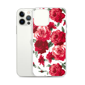 Red Rose (White Background) IPhone Case