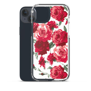 Red Rose (White Background) IPhone Case