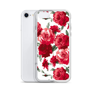 Red Rose (White Background) IPhone Case