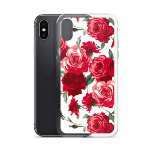 Red Rose (White Background) IPhone Case