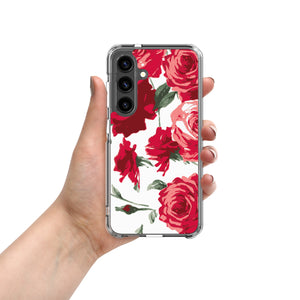 Red Rose (White Background) Samsung Phone Case