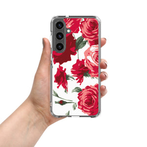 Red Rose (White Background) Samsung Phone Case