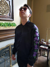 Load image into Gallery viewer, Violet Embroidered Reversible Bomber Jacket