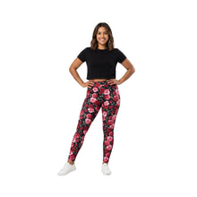 Load image into Gallery viewer, Red Rose Printed Leggings