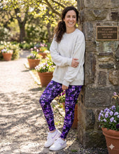 Load image into Gallery viewer, Violet Floral Printed Leggings