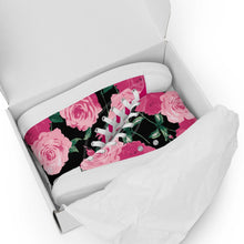 Load image into Gallery viewer, Pink Rose Women's High Top Canvas Sneakers