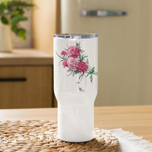 Load image into Gallery viewer, Pink Rose Travel Mug