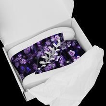 Load image into Gallery viewer, Smoky Violet Women's High Top Canvas Sneakers