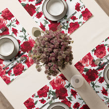 Load image into Gallery viewer, Red Rose Placemat Set