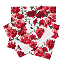 Load image into Gallery viewer, Red Rose Placemat Set