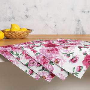 Pink Floral Placemat Set