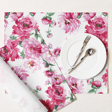 Pink Floral Placemat Set