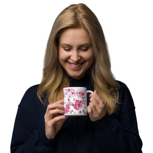 Pink Rose Coffee Cup
